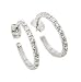 925 Sterling Silver Cubic Zirconia Hoop Earrings