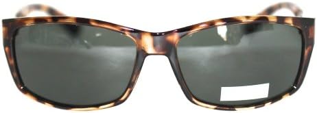 Perry Ellis Mens Rectangle Tortoise, Plastic Sunglass, Solid Brown Lens PE42 1
