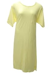 Short Sleeve Lemon Yellow Cotton Nightgown Plus Size 4X