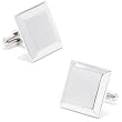 Stainless Steel Engravable Staged Cufflinks