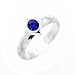 Sterling Silver Dark Blue cz Toe Ring