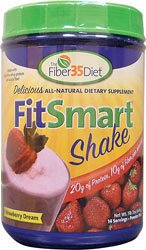 FitSmart Shake Strawberry Dream By Fiber 35 Diet - 1lb 7oz From Brenda Watson Fiber35