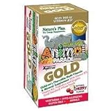 Nature's Plus Animal Parade Gold, Children's Chewable Multivitamin and Mineral Supplement, Cherry 120