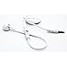 Fonus Brand Flat Cable Mono Handsfree Single Earphone Earbud Headset White for IPhone 6, 6 Plus, 5S, 5C, 5, 4 S, 4, Samsung Galaxy S5, S4, S 3, Galaxy Note 4, Galaxy Note 3, Galaxy Note 2, HTC ONE M8, LG G Flex
