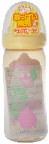 ピジョン 母乳実感哺乳びんプラスチック240ml リーフ柄