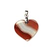 Brazilian Agate Gemstone Heart Pendant with Corded Necklace