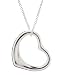 Celebrity Silver Heart Necklace Sterling Silver Medium Size On 18 inch Silver Chain