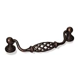 Jeffrey Alexander Tuscany Birdcage Bail Pull 5 CC, Dark Brushed Antique Copper