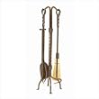 Twisted Rope Wrought Iron 5 Piece Fireplace Tool Set