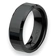 Black Ceramic Ring (8.0 mm) - Sizes 6-13