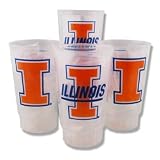 Illinois Fighting Illini Plastic Cups - 4 Pack 16 oz.