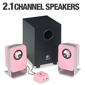 Logitech LS21 2.1 Computer Speaker System – Pink