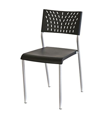 TrendyItalia Set Sedia 4 pezzi Aura Nero