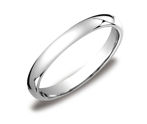14k White Gold 3mm Comfort Fit Women's Wedding Band