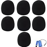 Bluecell Black Color 7 Pack of Microphone Windscreen Foam Cover
