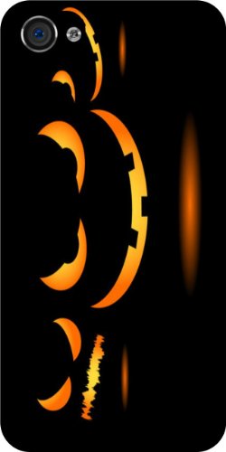 Rikki KnightTM Halloween Evil Jack Glow on Black Rubber Black iphone Case (with bumper) Cover for Apple iPhone® 4 & 4s Universal: Verizon - Sprint - AT&T - Unisex - Ideal Gift for all occassions!
