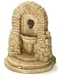 Aged Tan Fountain in 1:12 Dollhouse Miniature Scale