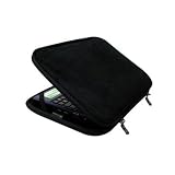 CaseCrown Double Memory Foam Netbook Pouch (Black Faux Suede) for Toshiba NB205 Netbook Toshiba NB205