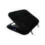 CaseCrown Double Memory Foam Netbook Pouch (Black Faux Suede) for Toshiba NB205 Netbook Toshiba NB205