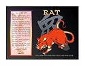 Asian Zodiac Poster Year of the Rat: Birth Years 1912 1924 1936 1948 1960 1972 1984 1996 2008