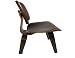 Designer Modern Molded Plywood Lounge Chair in Walnut