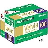 Fujifilm Fujichrome Velvia RVP 100 Color Slide Film ISO 100, 35mm Size, 36 Exposure, RVP100-36, 5 Pack,