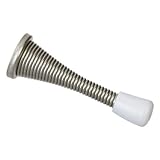 Stanley Hardware CD7092 Spring Doorstop in Satin Nickel Flexible design for safety and ease of clean