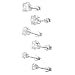 Sterling Silver CZ Princess-Cut Stud Earring Set (3 Pair)