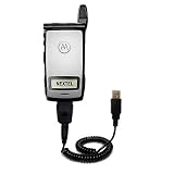 Coiled Power Hot Sync and Charge USB Data Cable w/ Tip Exchange for the Nextel i830 - Gomadic Brand