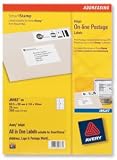 Electronics : Avery Inkjet Smart Stamp Online Postage Label All-in-One 135x38mm/69x38mm 25 Sheets White J5102-25