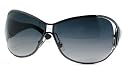 Calvin Klein 922 S 598 Women's Dark Silver/Black Sunglasses
