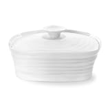 Sophie Conran by Portmeirion 6-Inch-by-4-3 4-Inch Covered Butter Dish, White