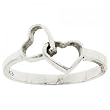 Two Hearts Locked Together Sterling Silver Ring 925