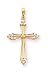14k AA Diamond Cross Pendant