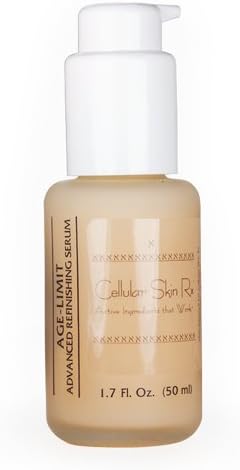 Cellular Skin Rx Age Limit Advanced Refinishing Serum. 10% glycolic and lactic Acid serum Gently exfoliates Complexion.