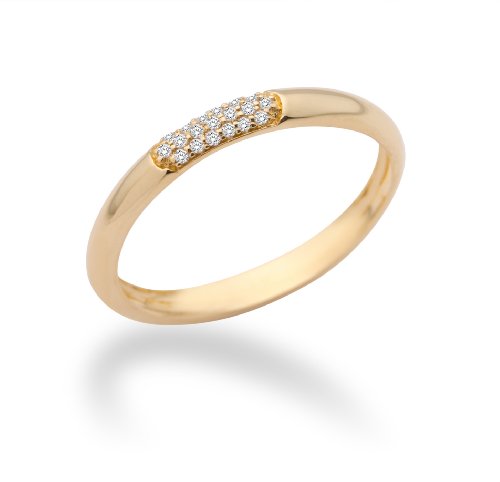 Miore Damen-Ring Memoire 9 Karat (375) Gelbgold mit Brillanten 0.06ct Gr. 54 MF9008RYO Preisvergleich