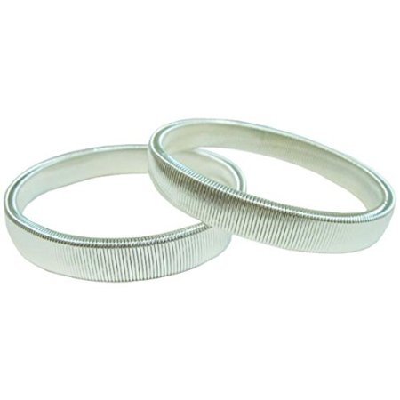 CocoFang 2PCS Men's Sprung Nickel Shirt Garters Sleeve Holders/Armbands Silver
