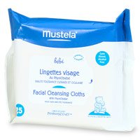 Mustela Facial Cleansing Cloths, With Physiobebe 25 ea