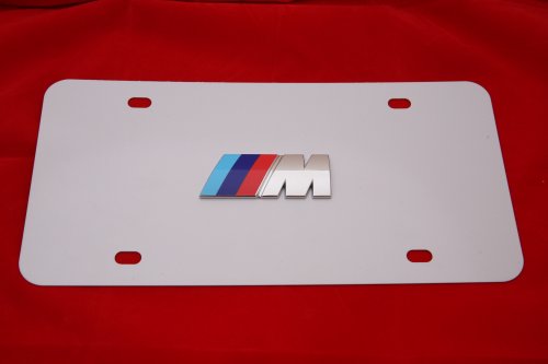 BMW M 3d Logo License Plate White E36 E46 M3 M5 M