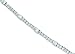 One of a Kind Design Princess & Round Cut White CZ Gemstone Bracelet in Sterling Silver