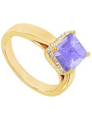 Tanzanite and Diamond Ring 14K Yellow Gold - 1.00 CT TGW