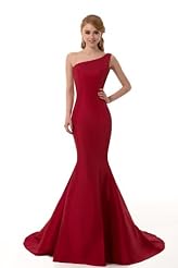 One Shoulder Lace Mermaid Evening Dress/Prom Dress 