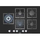 SIEMENS - Table Cuisson Gaz Verre 75cm EP816SB21E (EP 816 SB 21 E) Noir