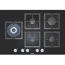 SIEMENS - Table Cuisson Gaz Verre 75cm EP816SB21E (EP 816 SB 21 E) Noir
