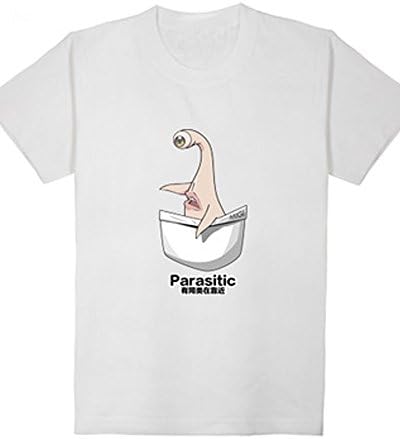 Camplayco Parasyte MIGI Logo T-shirt Cosplay (S, White)