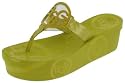 BCBGirls Path Womens Flip Flop Thongs Wedge Platform Sandals Shoes Keylime Green
