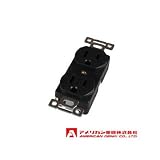 アメリカン電機 埋込コンセント 平刃形 （15A/接地形 2P/125V） 黒色 7110GD