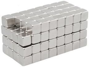 Square Magnetic Toy 5 mm with 216 Small Magnets (Silver) by sabuy2u