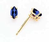 14k 5x2.5mm Marquise Sapphire earring XE101S