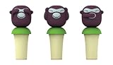 A di Alessi Banana Boys Wine Stoppers, 3 Pack